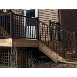 Pegatha Plus 6 ft. x 36 in. Brown Fine Textured Aluminum Stair Rail Kit