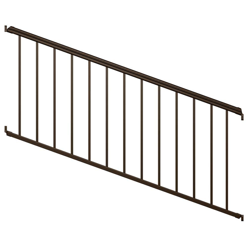 Pegatha Plus 6 ft. x 36 in. Brown Fine Textured Aluminum Stair Rail Kit