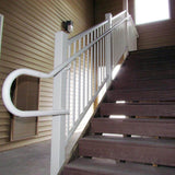 Pegatha Plus White Aluminum Textured Stair Bracket Kit
