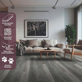 MSI Pelican Gray 7 in. x 48 in. Rigid Core Luxury Vinyl Plank Flooring (23.77 sq. ft. / case)