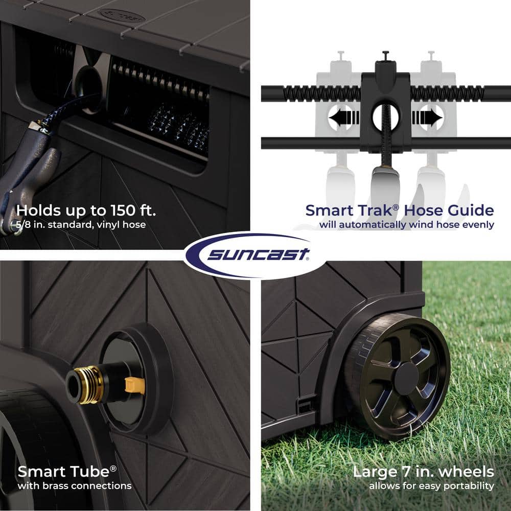 Suncast 150 ft. Mobile Smart Tube Hideaway Hose Reel