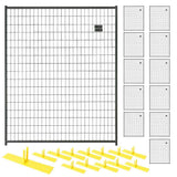 Perimeter Patrol 6 ft. x 60 ft. 12-Panel Black Powder-Coated Steel Welded Wire Temporary Fencing