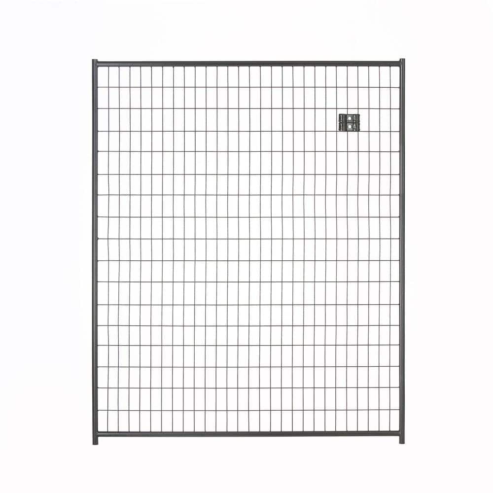 Perimeter Patrol 6 ft. x 60 ft. 12-Panel Black Powder-Coated Steel Welded Wire Temporary Fencing