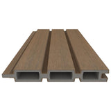 NewTechWood UltraEasy Fencing 6 ft. H x 6 ft. W Peruvian Teak Wood Plastic Composite Horizontal Fence Section with Black Frame