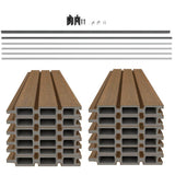 NewTechWood UltraEasy Fencing 6 ft. H x 6 ft. W Peruvian Teak Wood Plastic Composite Horizontal Fence Section with Black Frame