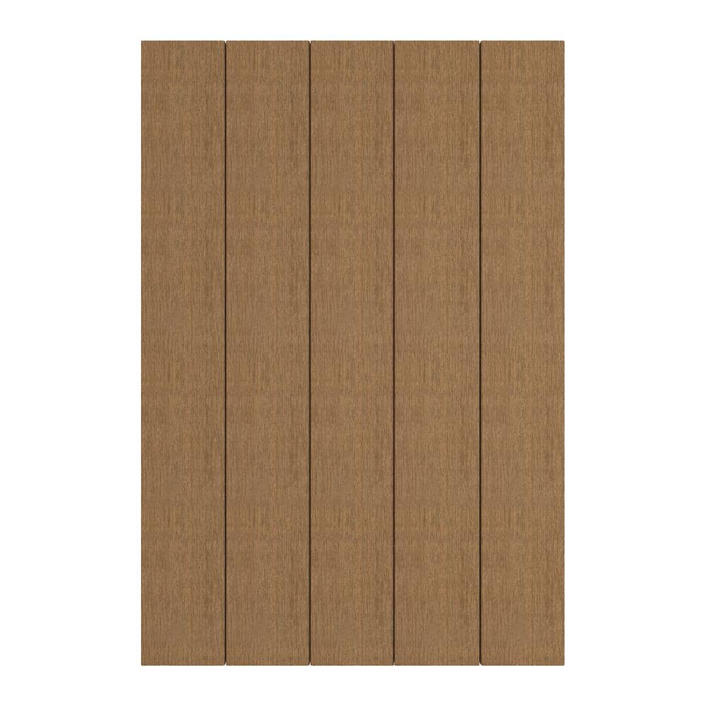 NewTechWood 1/2 in. x 3-1/2 in. x 5-3/4 ft. Peruvian Teak Flat Top Composite Fence Picket (10-Pack)