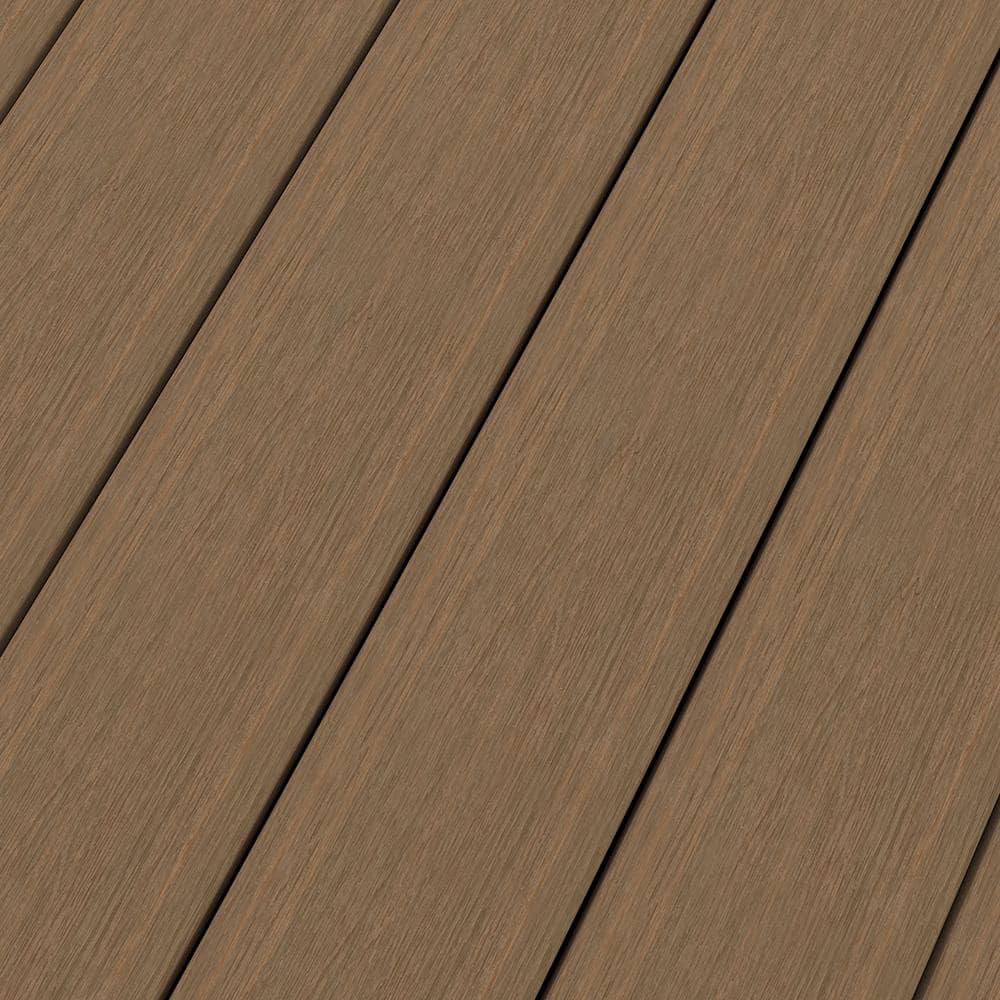 NewTechWood UltraShield Naturale Cortes Series 1 in. x 6 in. x 1 ft. Peruvian Teak Solid Composite Decking Board Sample