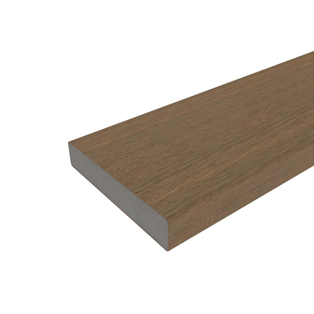 NewTechWood UltraShield Naturale Cortes Series 1 in. x 6 in. x 1 ft. Peruvian Teak Solid Composite Decking Board Sample