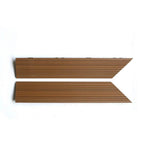 NewTechWood 1/6 ft. x 1 ft. Quick Deck Composite Deck Tile Inside Corner Fascia in Peruvian Teak (2-Pieces/Box)