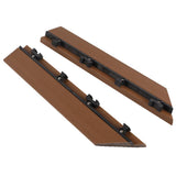 NewTechWood 1/6 ft. x 1 ft. Quick Deck Composite Deck Tile Inside Corner Fascia in Peruvian Teak (2-Pieces/Box)