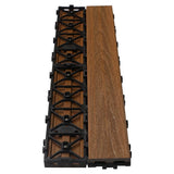 NewTechWood UltraShield Naturale 3 in. x 2 ft. Quick Composite Single Slat Deck Tile in Peruvian Teak (4-Pieces per Box)