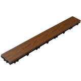 NewTechWood UltraShield Naturale 3 in. x 2 ft. Quick Composite Single Slat Deck Tile in Peruvian Teak (4-Pieces per Box)