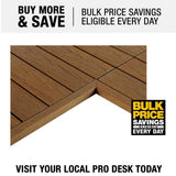 NewTechWood 1/12 ft. x 1 ft. Quick Deck Composite Deck Tile Inside Corner Trim in Peruvian Teak (2-Pieces/Box)