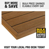 NewTechWood 1/12 ft. x 1 ft. Quick Deck Composite Deck Tile Outside Corner Trim in Peruvian Teak (2-Pieces/Box)