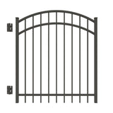 Natural Reflections 4 ft. x 4 ft. Pewter Aluminum Arched Fence Gate