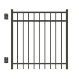Natural Reflections 4 ft. x 4 ft. Pewter Aluminum Straight Fence Gate
