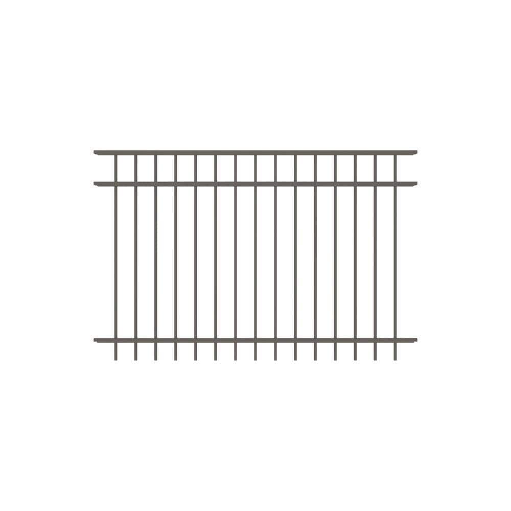 Natural Reflections 4 ft. x 6 ft. Pewter Aluminum Fence Panel