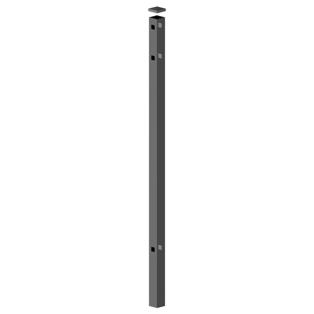Natural Reflections 2 in. x 2 in. x 70 in. Pewter Line Post
