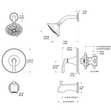 Pfister Auden 1-Handle Tub & Shower Trim Kit with Valve, Polished Chrome (Model 8P8-WS2-ADSC)
