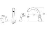 Pfister Weller 2‑Handle 3‑Hole Roman Tub Trim Kit, High-Arc Spout – Trim Only (Valve Sold Separately)