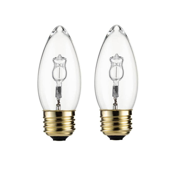 Philips 40-Watt Equivalent BA11 Halogen Bent Tip Candle Light Bulb (2-Pack)
