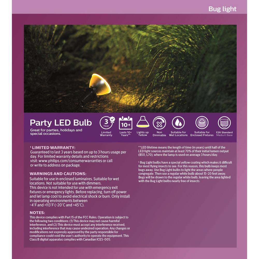 Philips 90-Watt Equivalent PAR38 LED Flood Yellow (4-Pack)