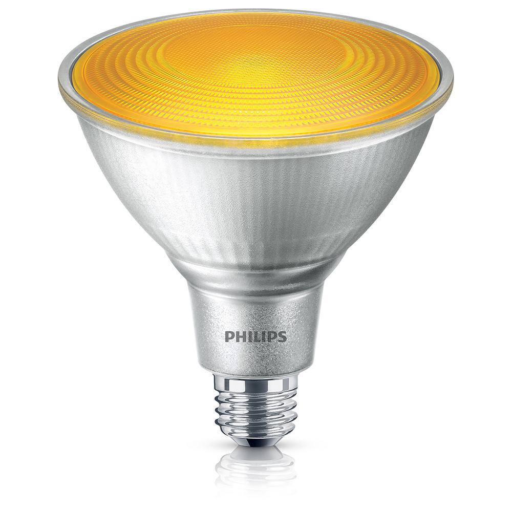 Philips 90-Watt Equivalent PAR38 LED Flood Yellow (4-Pack)