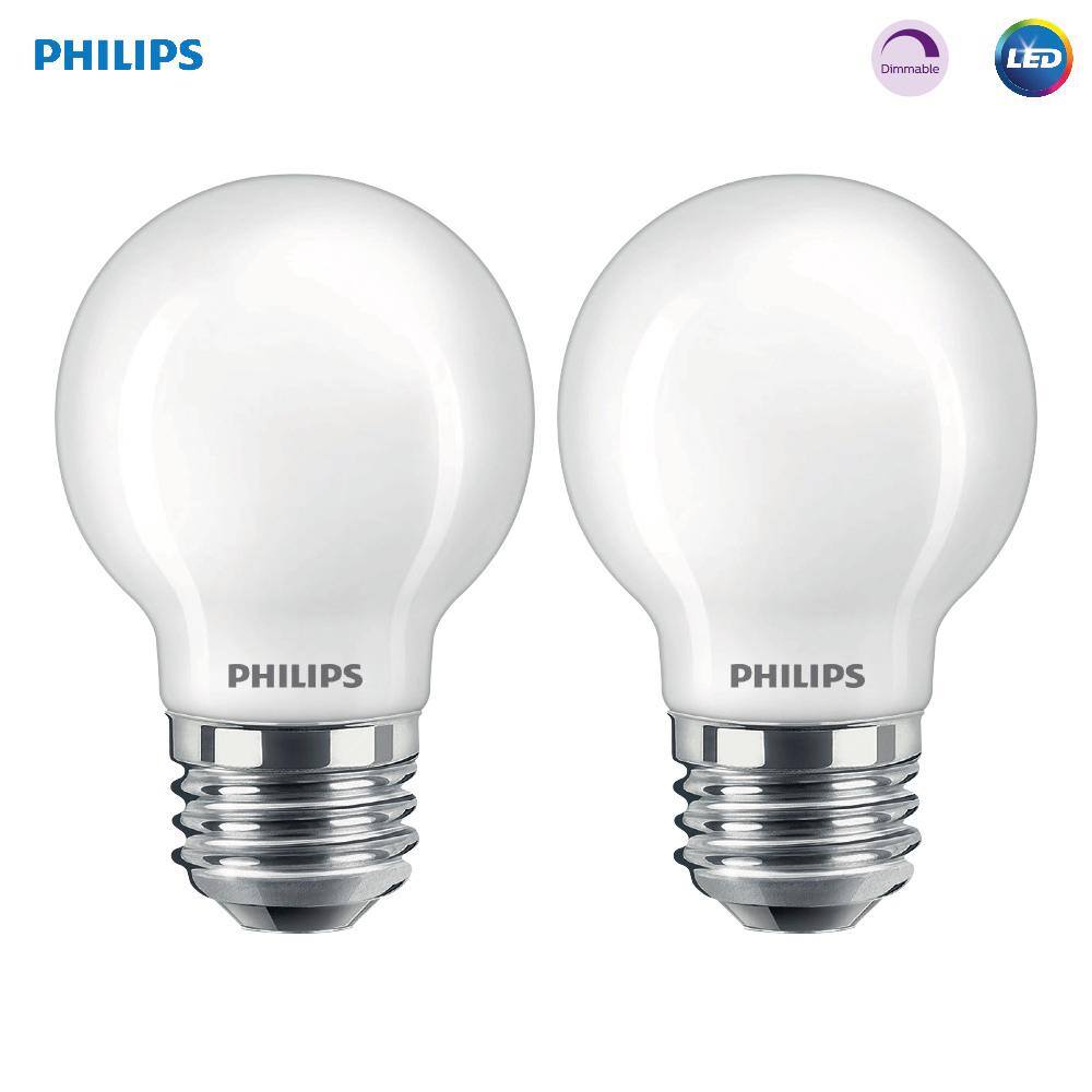 Philips 40-Watt Equivalent G16.5 LED Light Bulb Soft White Globe (2-Pack)