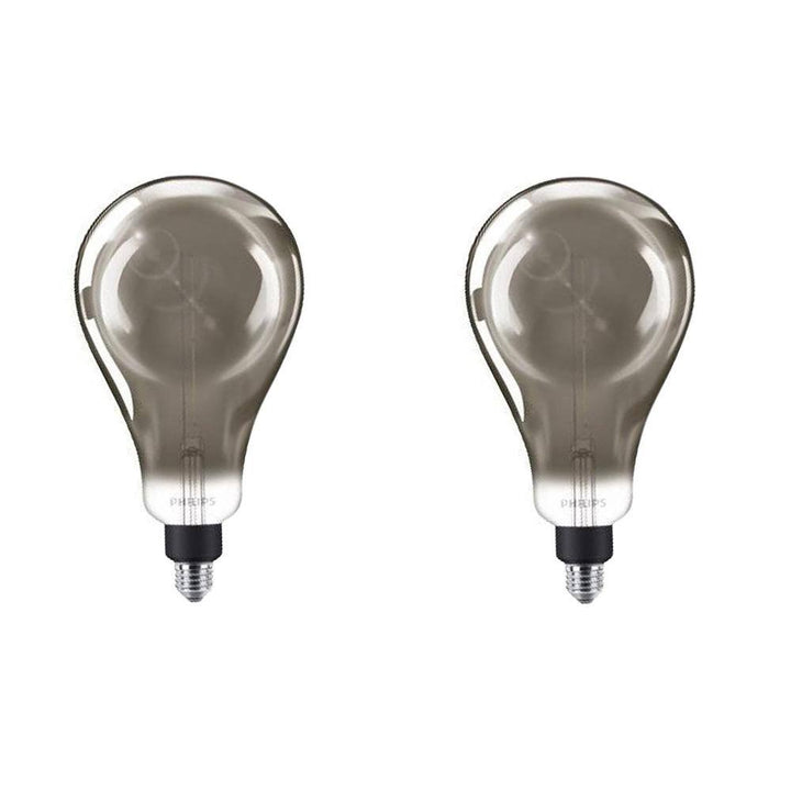 Philips 25-Watt Equivalent A50 Dimmable Modern Glass Edison LED Large Light Bulb, Cool White 4000K (2-Pack)