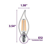 Philips 40-Watt Equivalent B11 Dimmable LED Candle Light Bulbs, Soft White 2700K, E12 Base (12-Pack)