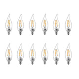 Philips 25-Watt Equivalent BA11 Dimmable Warm Glow LED Candle Light Bulb, Bent Tip, E12, Soft White 2700K (6-Pack)