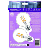 Philips 60-Watt Equivalent G25 Dimmable Daylight LED Light Bulb (2-Pack)