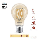Philips Soft White A19 LED 40W Equivalent Dimmable Smart Wi‑Fi WiZ Connected Wireless Light Bulb, 1-Pack