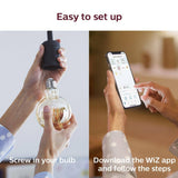 Philips Amber G25 LED 40W Equivalent Dimmable Smart Wi‑Fi WiZ Connected Light Bulb (G25, E26 Base)