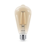 Philips Soft White ST19 LED 40-Watt Equivalent Dimmable Smart Wi‑Fi WiZ Connected Wireless Light Bulb (4‑Pack)
