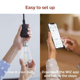 Philips Soft White ST19 LED 40-Watt Equivalent Dimmable Smart Wi‑Fi WiZ Connected Wireless Light Bulb (4‑Pack)
