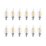 Philips 75-Watt Equivalent BA11 Dimmable Warm Glow LED Candle Light Bulbs, Bent Tip, E12 Base, Soft White 2700K (3-Pack)