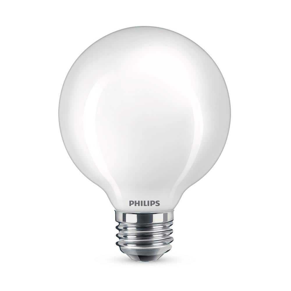 Philips 60-Watt Equivalent G25 LED Light Bulb, Daylight 5000K, Frosted Glass Globe, Medium E26 Base (3-Pack)
