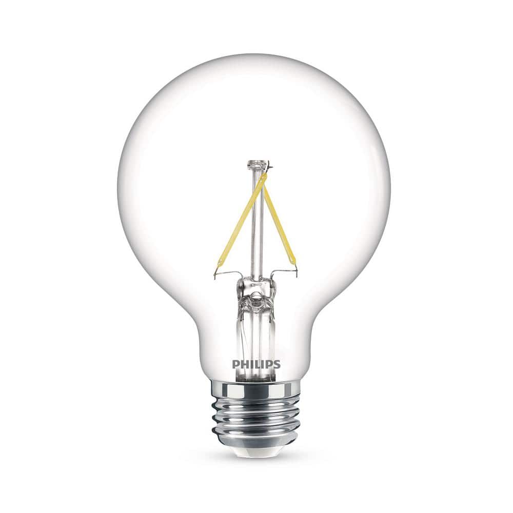 Philips 40-Watt Equivalent Daylight G25 Dimmable LED Light Bulb (2-Pack)