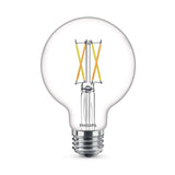 Philips 40-Watt Equivalent G25 Dimmable LED Light Bulb, Clear Glass, Warm Glow Effect, 2700K (2-Pack)