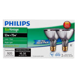 Philips 75-Watt Equivalent Halogen PAR30 Dimmable Flood Light Bulb (2-Pack)
