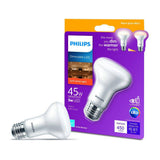 Philips 45-Watt Equivalent R20 Dimmable LED Light Bulb, Soft White, Warm Glow Effect (2-Pack), ENERGY STAR