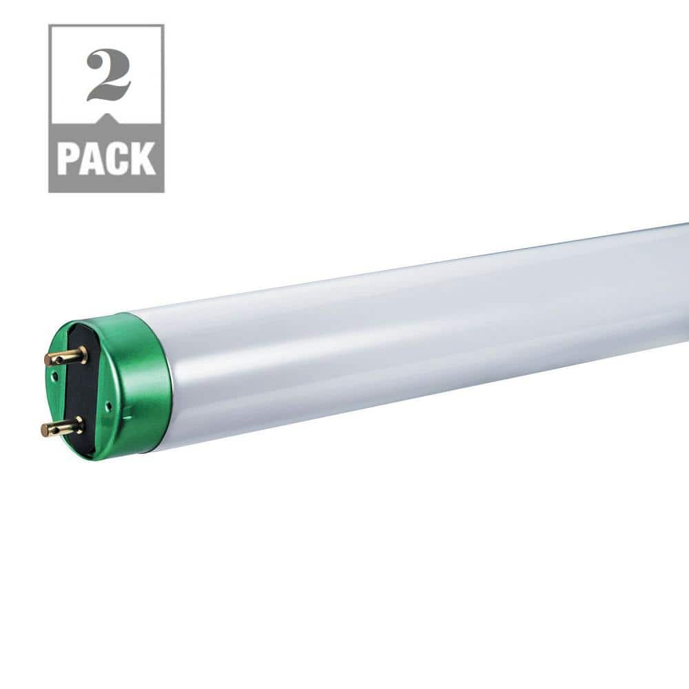 Philips 32-Watt 4 ft. Linear T8 ALTO Fluorescent Tube Light Bulb, Daylight 5000K, 2-Pack