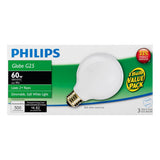 Philips 40-Watt Equivalent G25 Halogen White Decorative Globe Light Bulb (3-Pack)