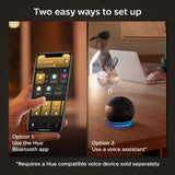 Philips Hue White A19 LED 60W Equivalent Dimmable Smart Wireless Light Bulb (2 Pack)