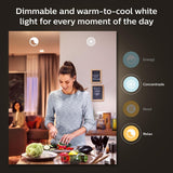 Philips Hue White A19 LED 60-Watt Equivalent Dimmable Smart Wireless Light Bulb with Bluetooth