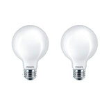 Philips 40-Watt Equivalent G25 Dimmable LED Light Bulb, Soft White, Frosted Globe (2-Pack)