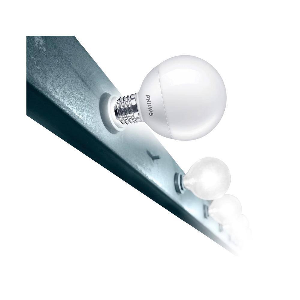 Philips 40-Watt Equivalent G25 Dimmable LED Light Bulb, Soft White, Frosted Globe (2-Pack)