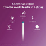 Philips 32-Watt Equivalent 4 ft. Linear T8 InstantFit Type A LED Tube Light Bulb, Daylight 5000K, 10-Pack