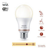 Philips Soft White A19 LED 60W Equivalent Dimmable Smart Wi‑Fi WiZ Connected Wireless Light Bulb